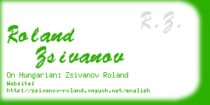 roland zsivanov business card